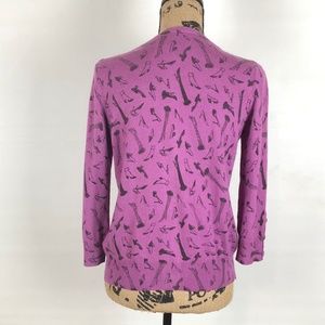 Twelve By Twelve Cardigan Sweater Heels Print